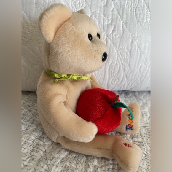 🍎 RETIRED TY BEANIE BABY BEAR “#1 TEACHER”. MWMT! DATED MAY 2005! APPROX 8”. - Picture 4 of 6